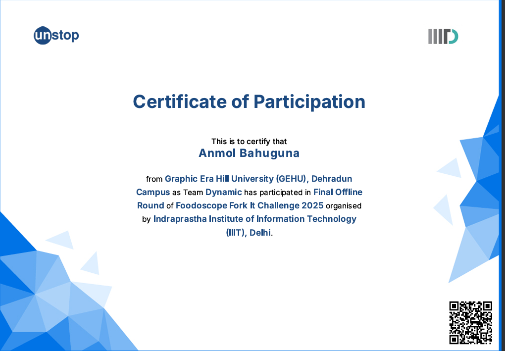 FORK IT Hackathon certificate or event image